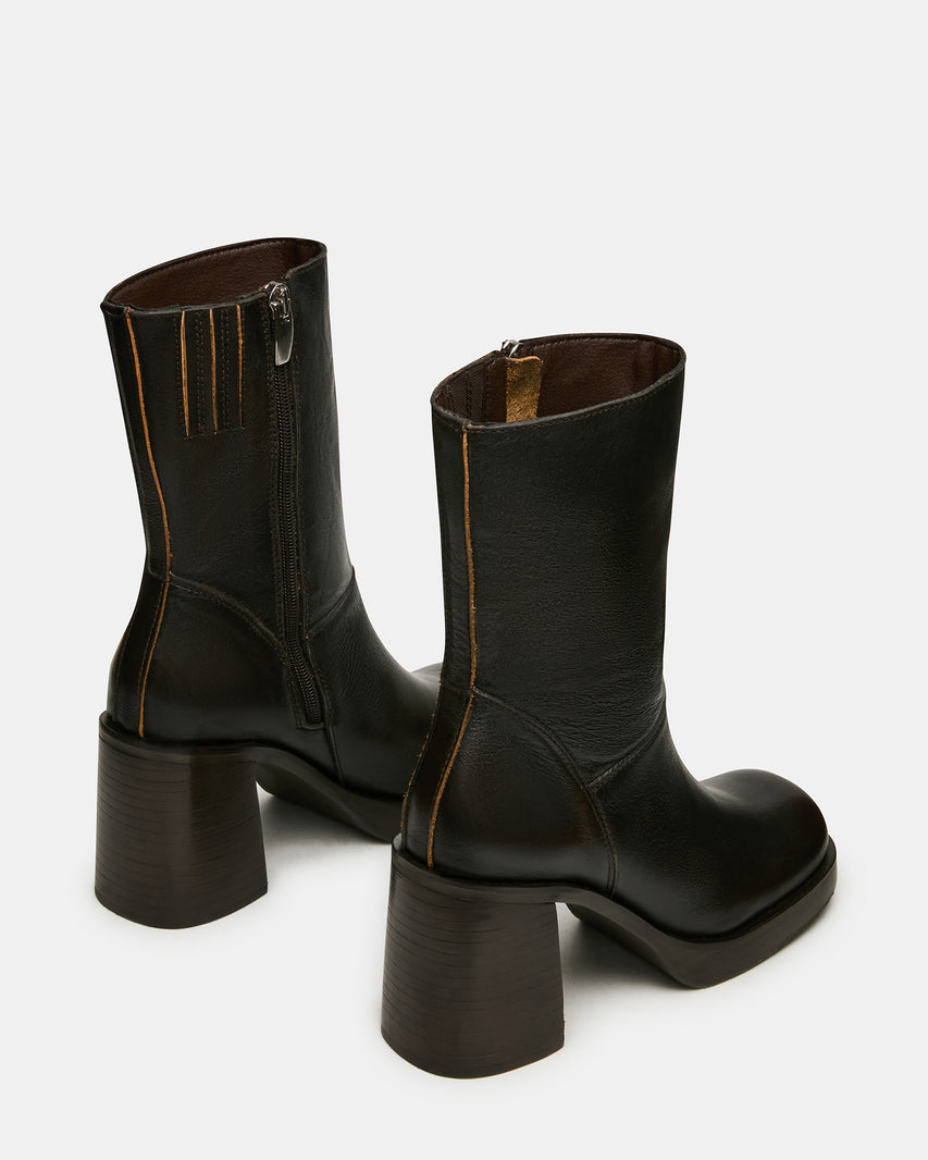 FUSION BROWN LEATHER - Women's Shoes - Steve Madden Canada - view 6