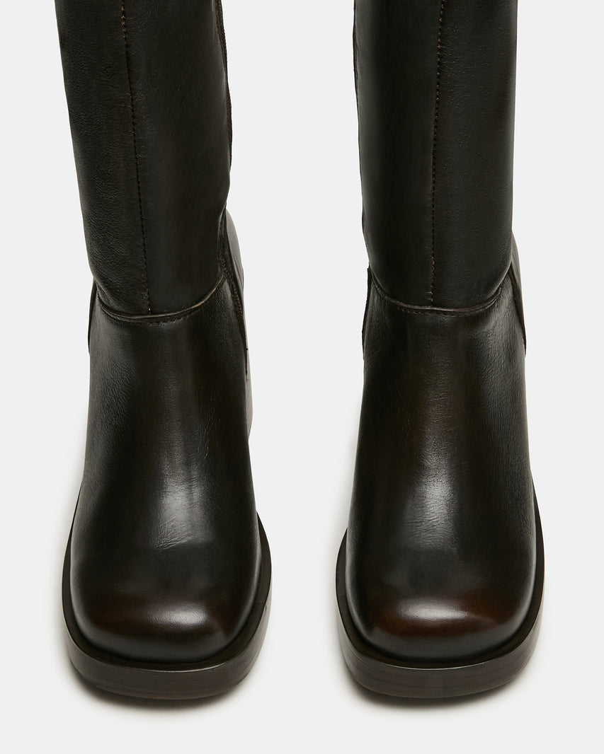 FUSION BROWN LEATHER - Women's Shoes - Steve Madden Canada - view 4