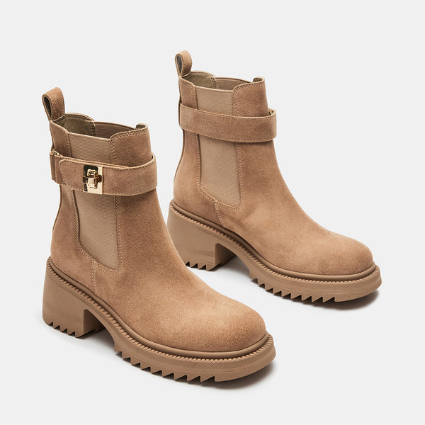 GATES TAUPE SUEDE - Women's Shoes - Steve Madden Canada