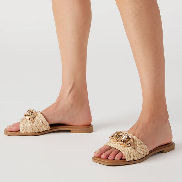 GENE Natural Flat Sandals | Women's Designer Shoes – Steve Madden Canada