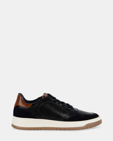 JETT Navy Leather Casual Sneaker | Men's Designer Shoes – Steve