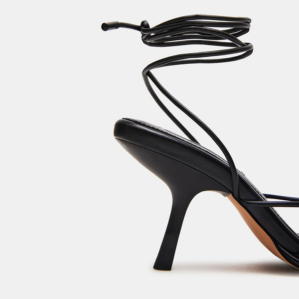 JOLENE Black Strappy Heeled Sandals | Women's Designer Shoes – Steve ...