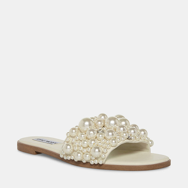 KNICKY Natural Pearls Slide Sandals | Women's Designer Sandals – Steve ...