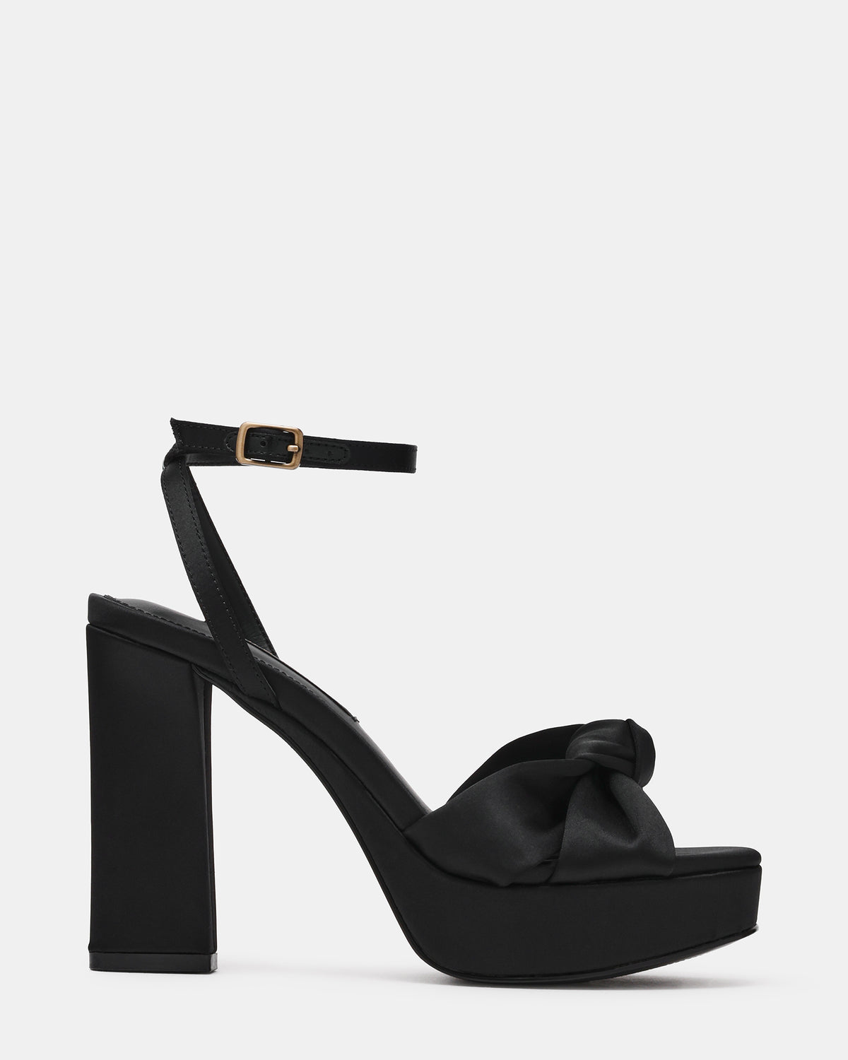KNOTI BLACK SATIN - Women's Shoes - Steve Madden Canada