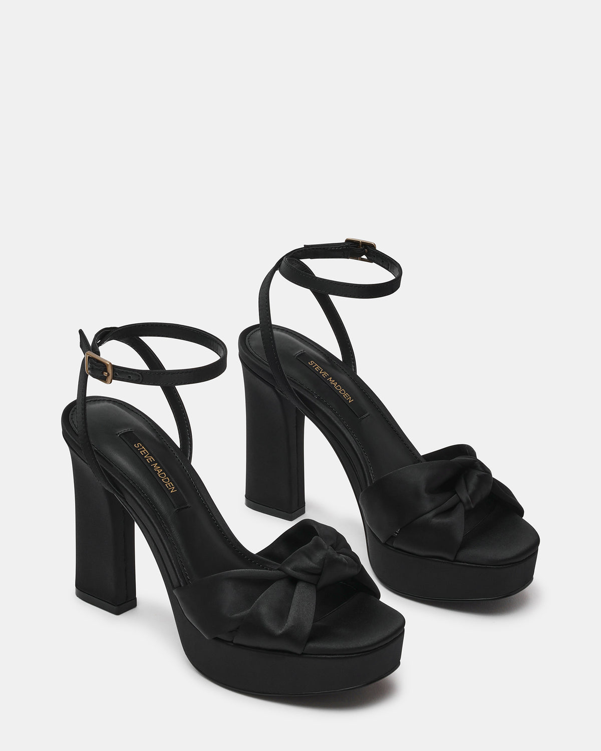 KNOTI BLACK SATIN - Women's Shoes - Steve Madden Canada - view 2
