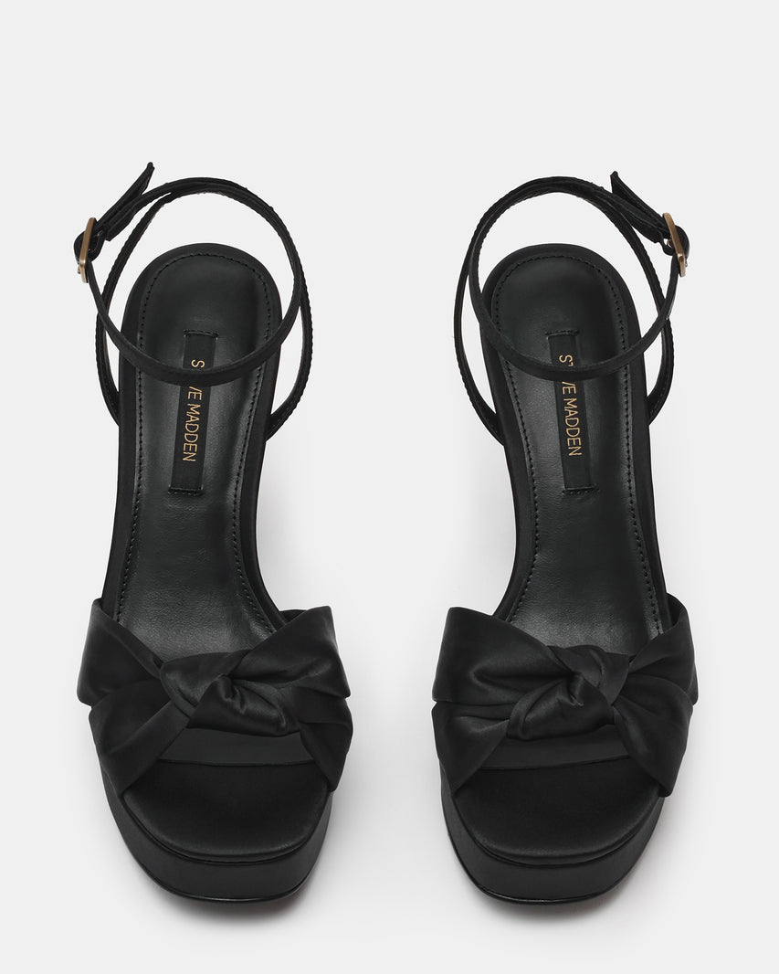 KNOTI BLACK SATIN - Women's Shoes - Steve Madden Canada - view 4