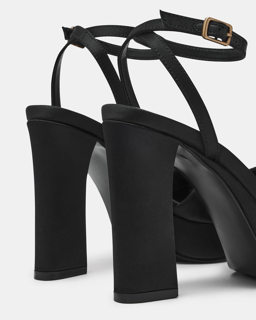 KNOTI BLACK SATIN - Women's Shoes - Steve Madden Canada - view 3