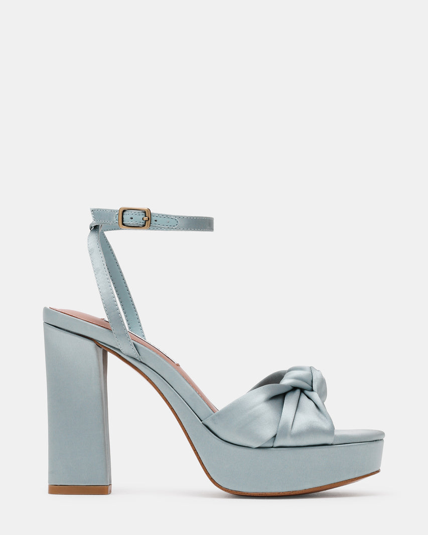 KNOTI BLUE SATIN - Women's Shoes - Steve Madden Canada