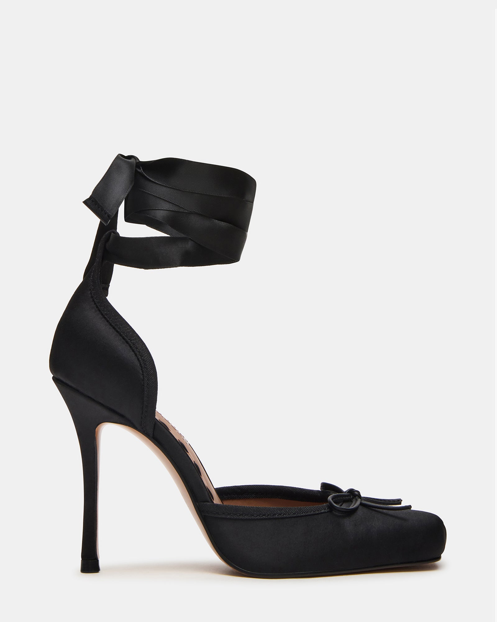 LARINA BLACK SATIN - Women's Shoes - Steve Madden Canada