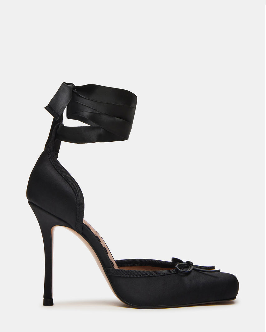 LARINA BLACK SATIN - Women's Shoes - Steve Madden Canada
