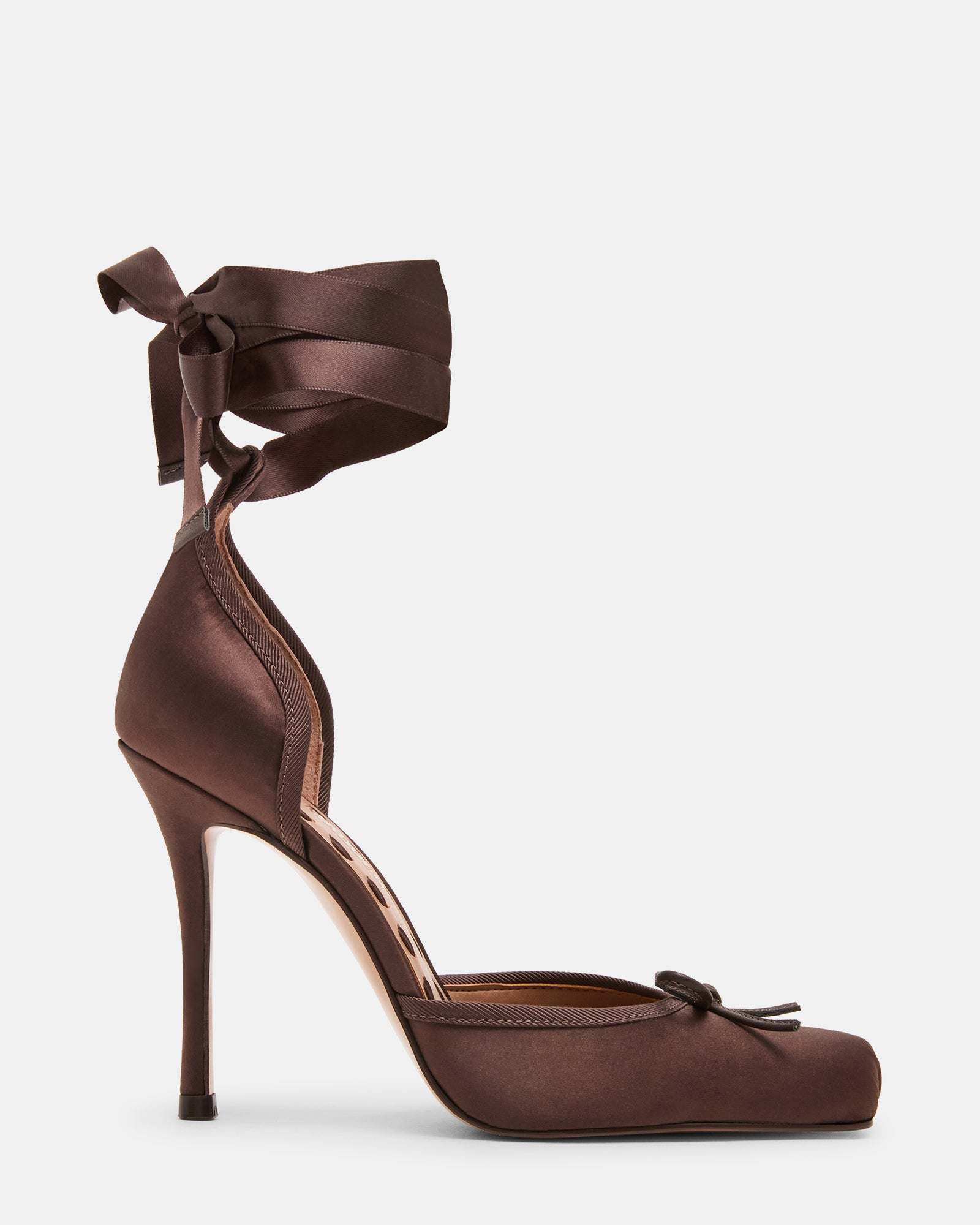 LARINA BROWN SATIN - Women's Shoes - Steve Madden Canada
