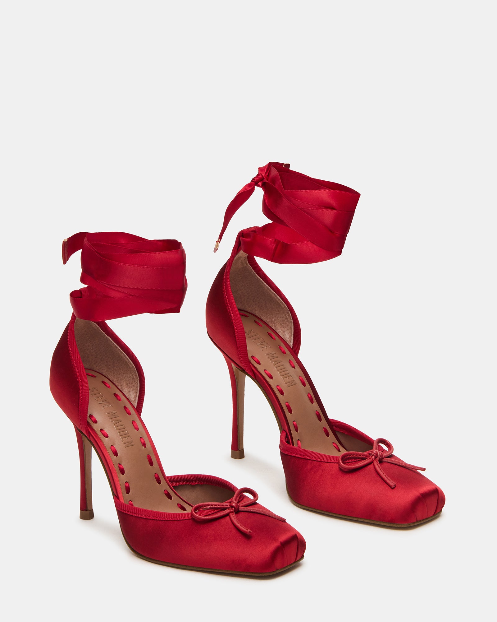 LARINA RED SATIN - Women's Shoes - Steve Madden Canada