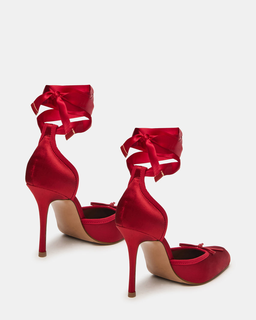 LARINA RED SATIN - Women's Shoes - Steve Madden Canada