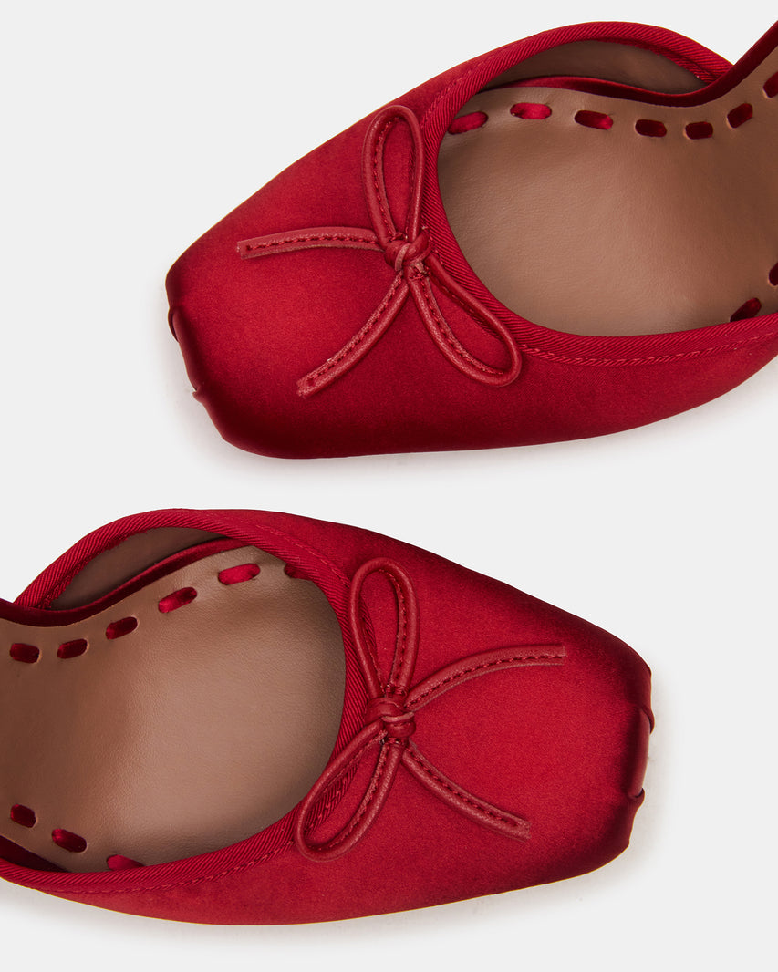LARINA RED SATIN - Women's Shoes - Steve Madden Canada