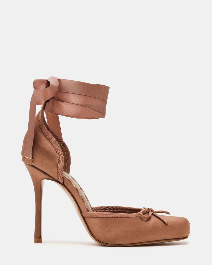 LARINA TAN SATIN - Women's Shoes - Steve Madden Canada