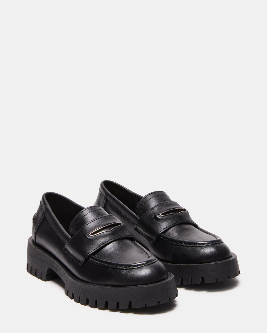 LAWRENCE BLACK LEATHER - Women's Shoes - Steve Madden Canada