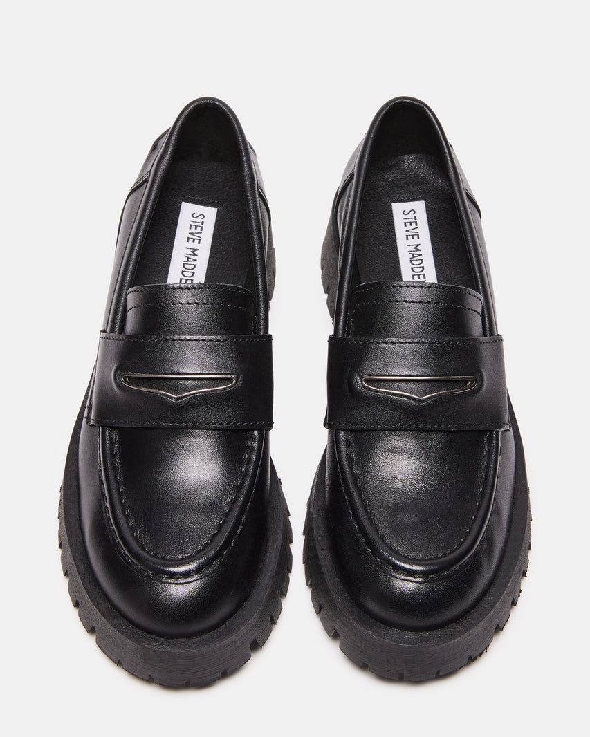 LAWRENCE BLACK LEATHER - Women's Shoes - Steve Madden Canada