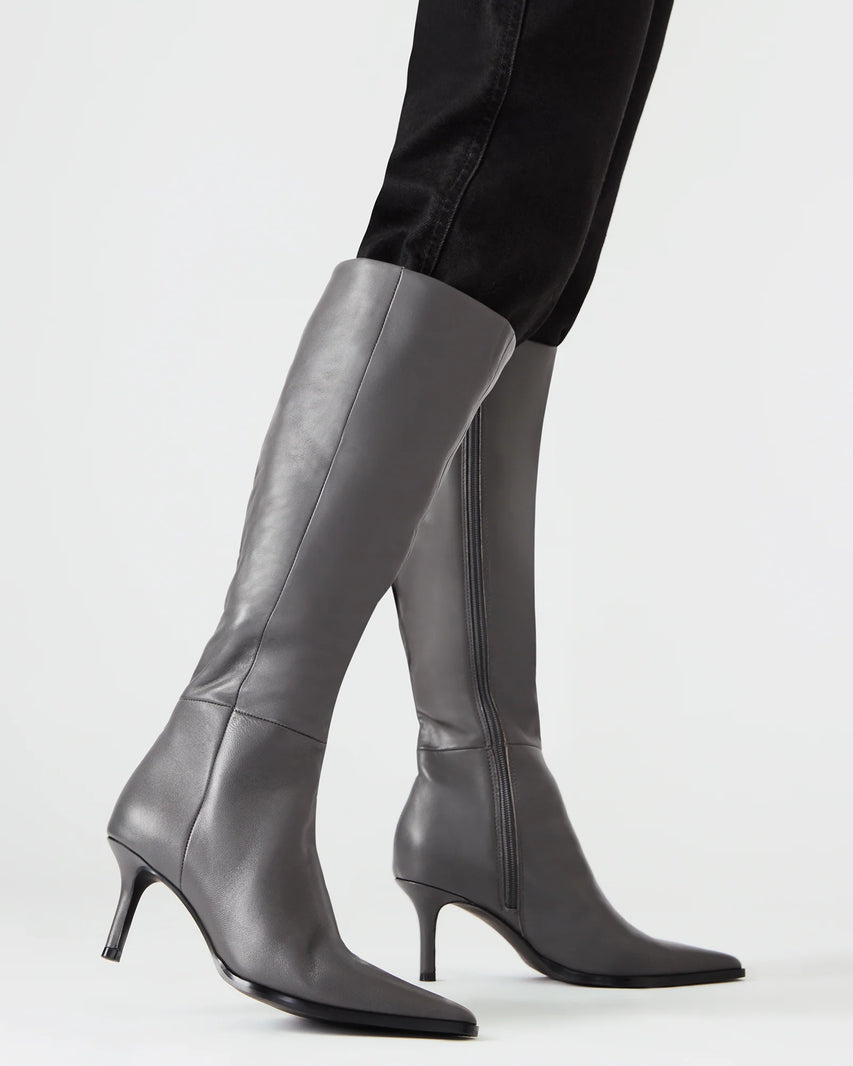 LINGO GREY LEATHER - Women's Shoes - Steve Madden Canada