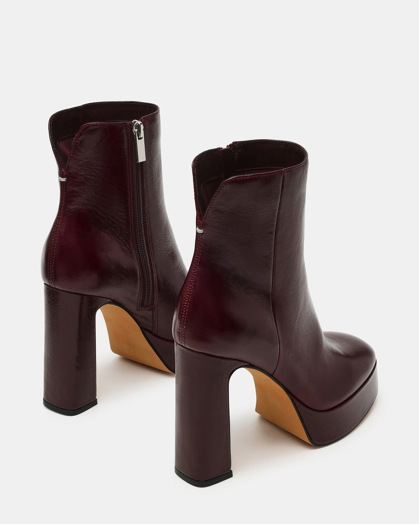 LOCHLAN BURGUNDY LEATHER - Women's Shoes - Steve Madden Canada - view 6