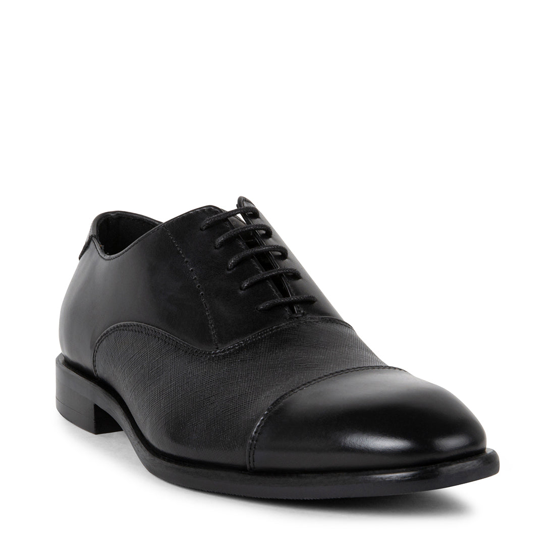 LUCE Black Leather Men's Dress Shoes | Men's Designer Dress Shoes ...