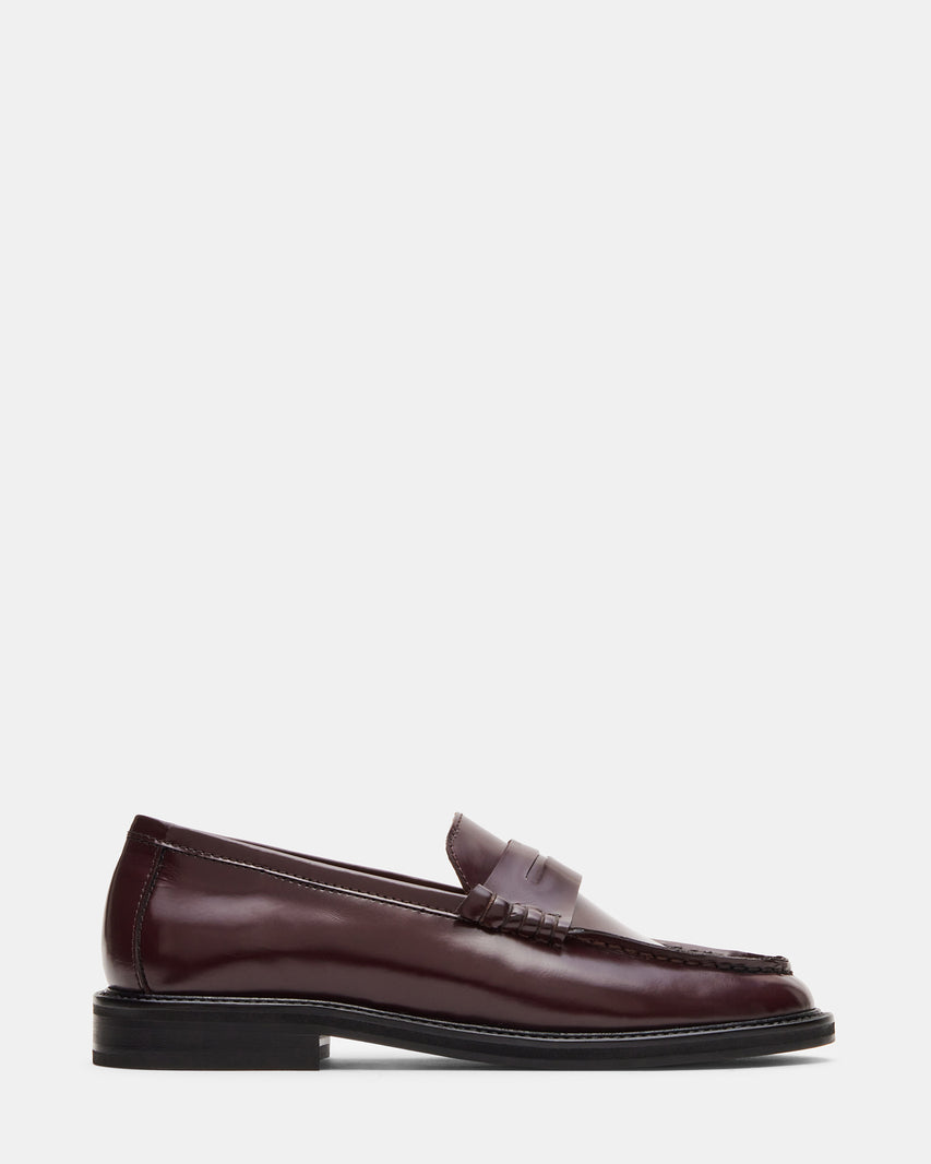 MADISON BURGUNDY LEATHER - Women's Shoes - Steve Madden Canada