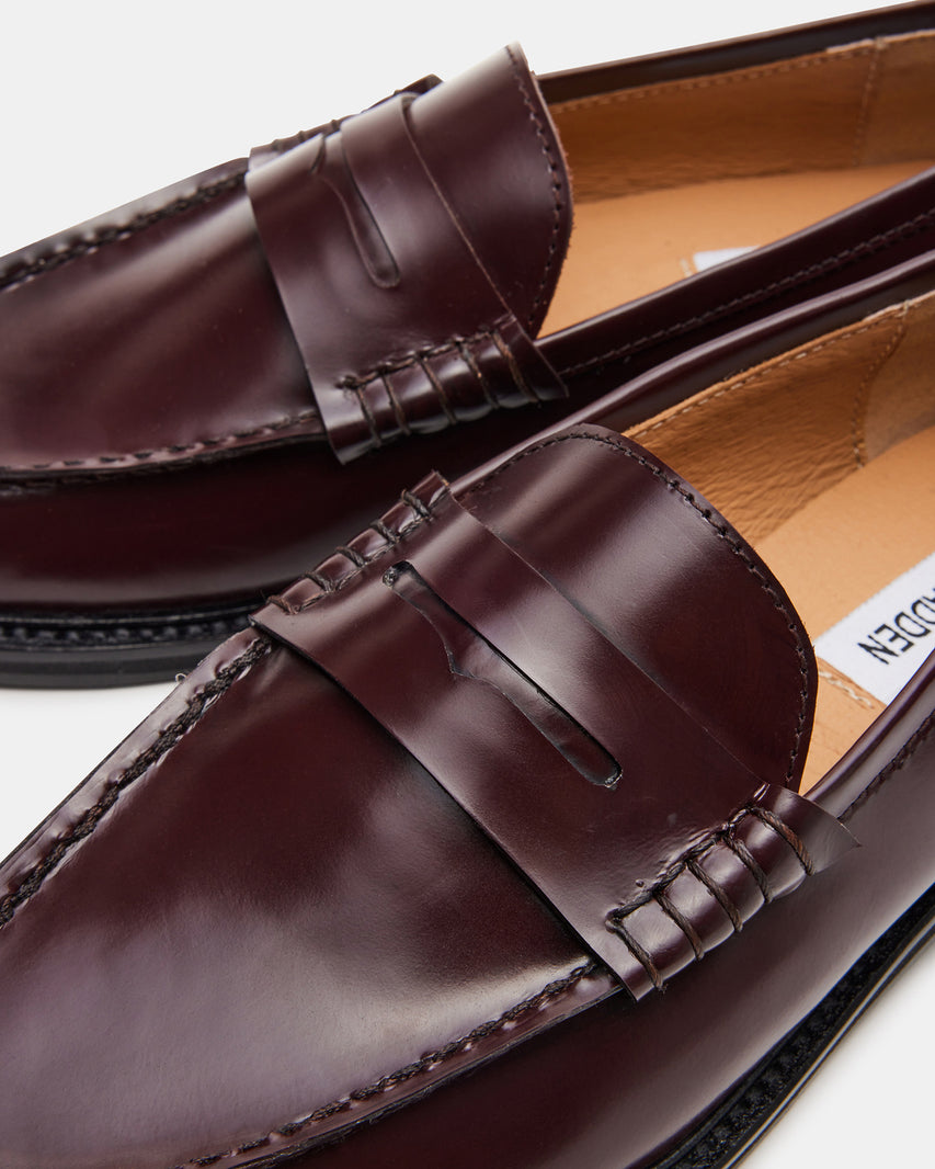 MADISON BURGUNDY LEATHER - Women's Shoes - Steve Madden Canada - view 4