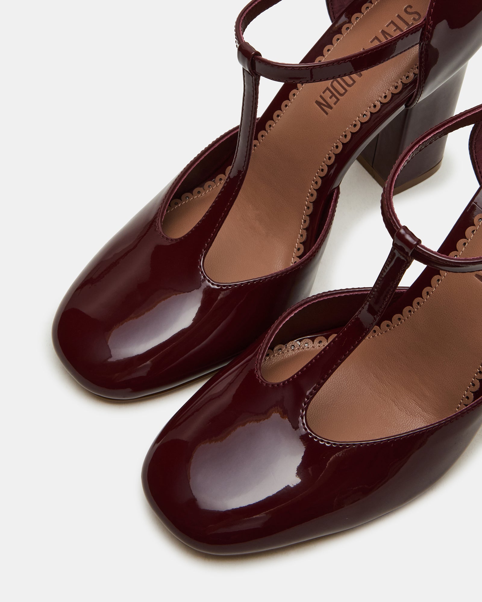 MALCOLM BURGUNDY PATENT - Women's Shoes - Steve Madden Canada - view 4