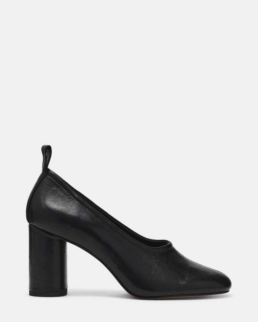 MONNET BLACK LEATHER - Women's Shoes - Steve Madden Canada