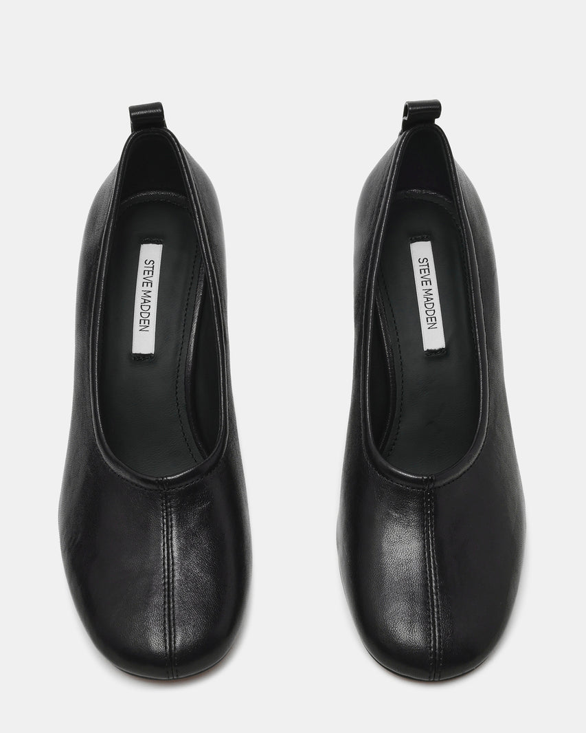 MONNET BLACK LEATHER - Women's Shoes - Steve Madden Canada - view 4