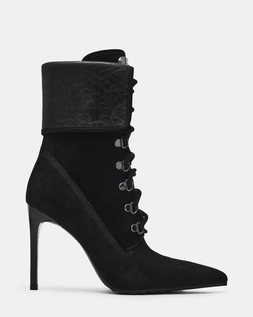 MORALS BLACK NUBUCK - Women's Shoes - Steve Madden Canada