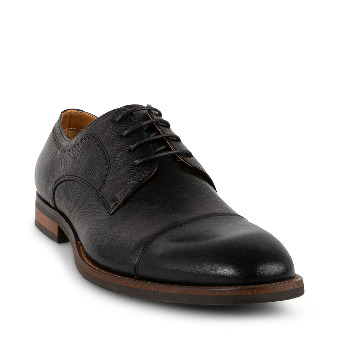 NELIGAN Black Leather Men's Dress Shoes Men's Designer Dress Shoes