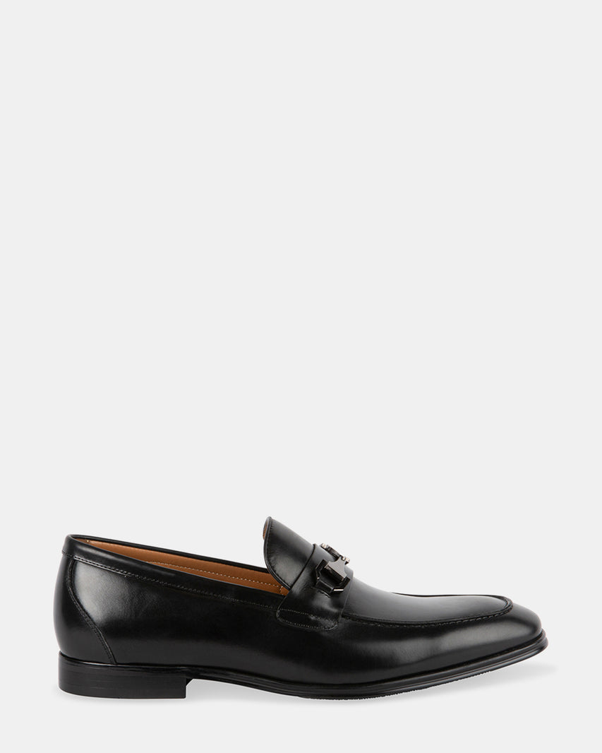 NETTO BLACK LEATHER - Men's Shoes - Steve Madden Canada
