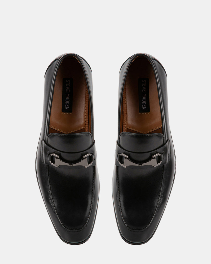 NETTO BLACK LEATHER - Men's Shoes - Steve Madden Canada