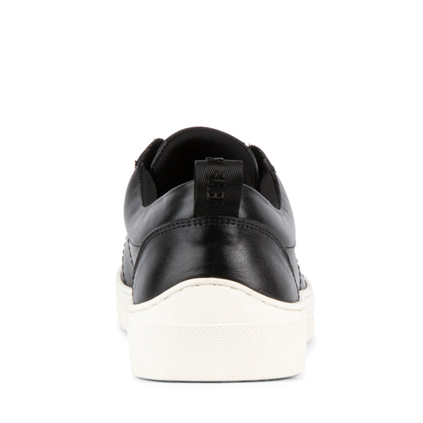 NICKAI Black Leather Casual Sneakers | Men's Designer Shoes – Steve ...