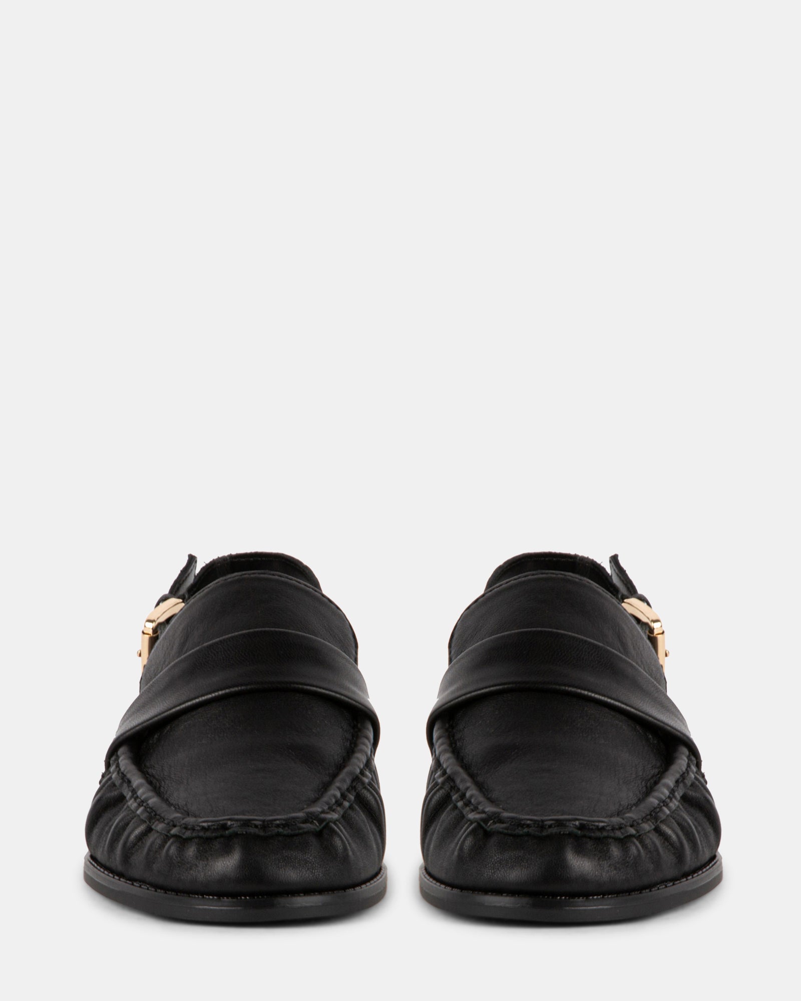 REEVES Black Leather Slingback Loafers | Women's Designer Shoes – Steve ...