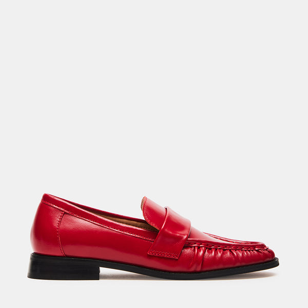 RIDLEY RED LEATHER - Women's Shoes - Steve Madden Canada