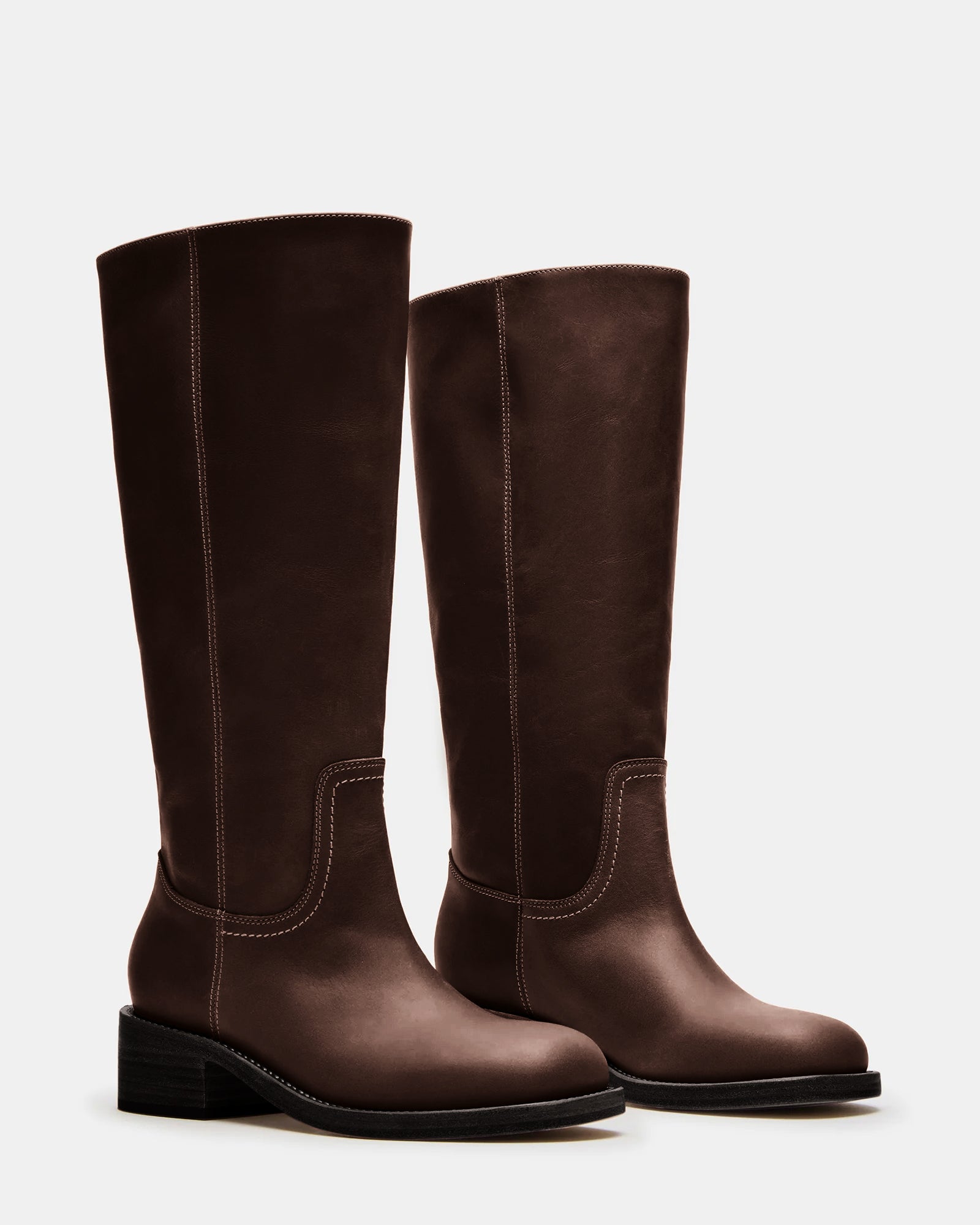 RIGGSS-W WIDE CALF BROWN LEATHER - Women's Shoes - Steve Madden Canada - view 3