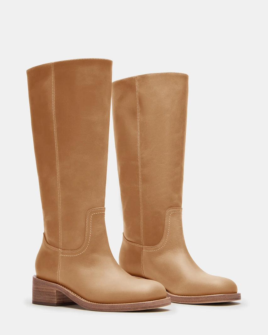 RIGGSS-W WIDE CALF TAN LEATHER - Women's Shoes - Steve Madden Canada - view 3
