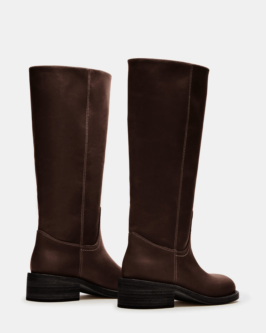 RIGGSS-W WIDE CALF BROWN LEATHER - Women's Shoes - Steve Madden Canada - view 6