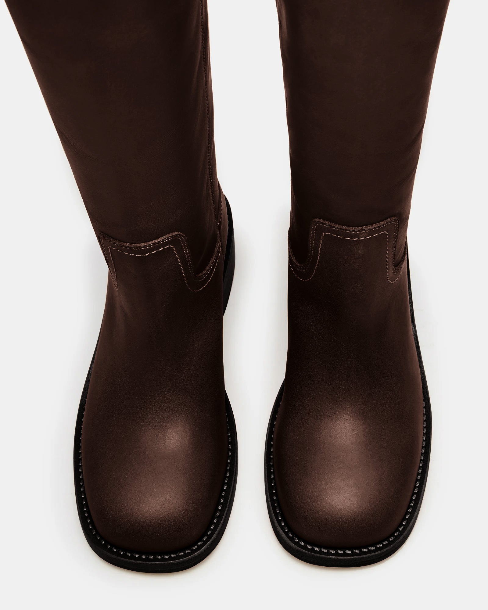 RIGGSS-W WIDE CALF BROWN LEATHER - Women's Shoes - Steve Madden Canada - view 4