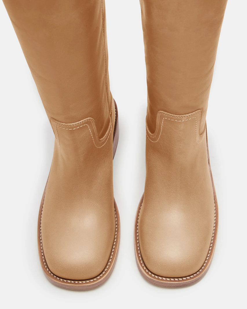 RIGGSS-W WIDE CALF TAN LEATHER - Women's Shoes - Steve Madden Canada - view 5
