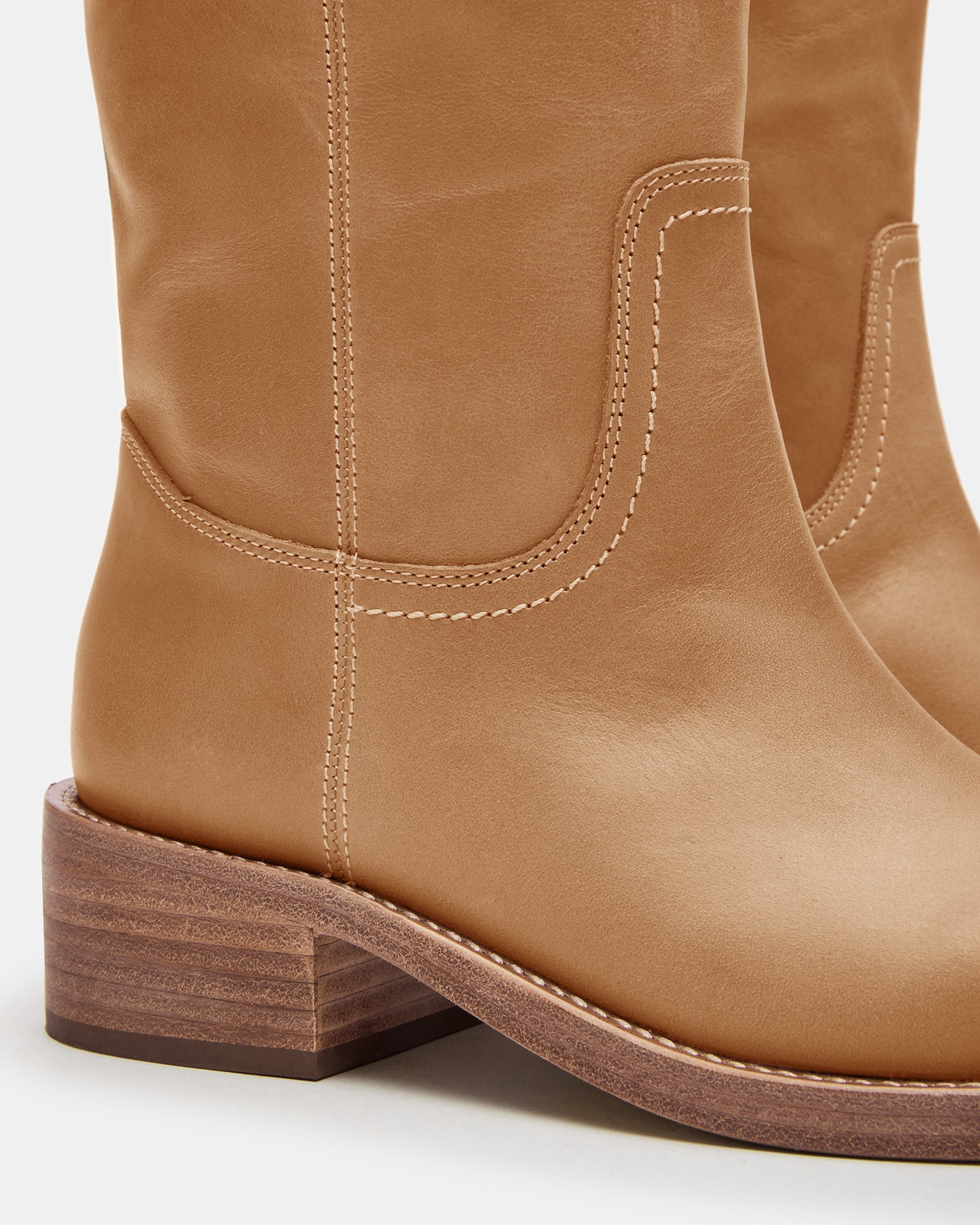 RIGGSS-W WIDE CALF TAN LEATHER - Women's Shoes - Steve Madden Canada - view 4