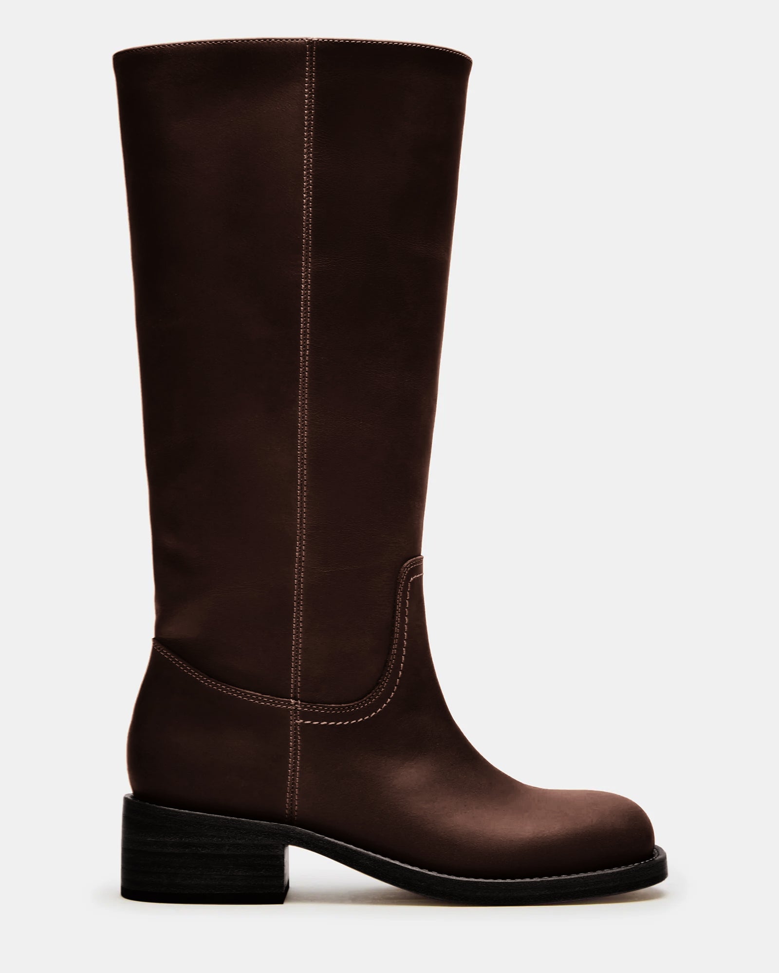 RIGGSS-W WIDE CALF BROWN LEATHER - Women's Shoes - Steve Madden Canada