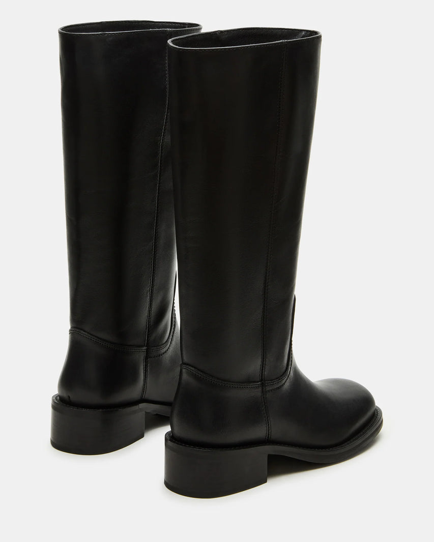 RIGGSS-W WIDE CALF BLACK LEATHER - Women's Shoes - Steve Madden Canada - view 6