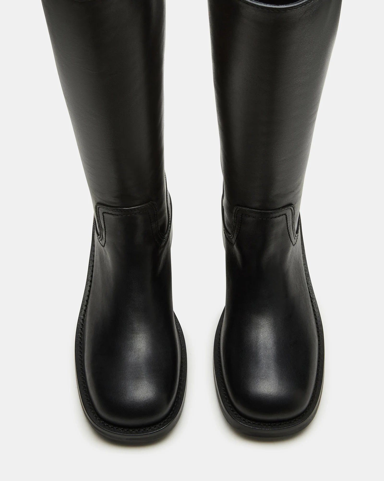 RIGGSS-W WIDE CALF BLACK LEATHER - Women's Shoes - Steve Madden Canada - view 5