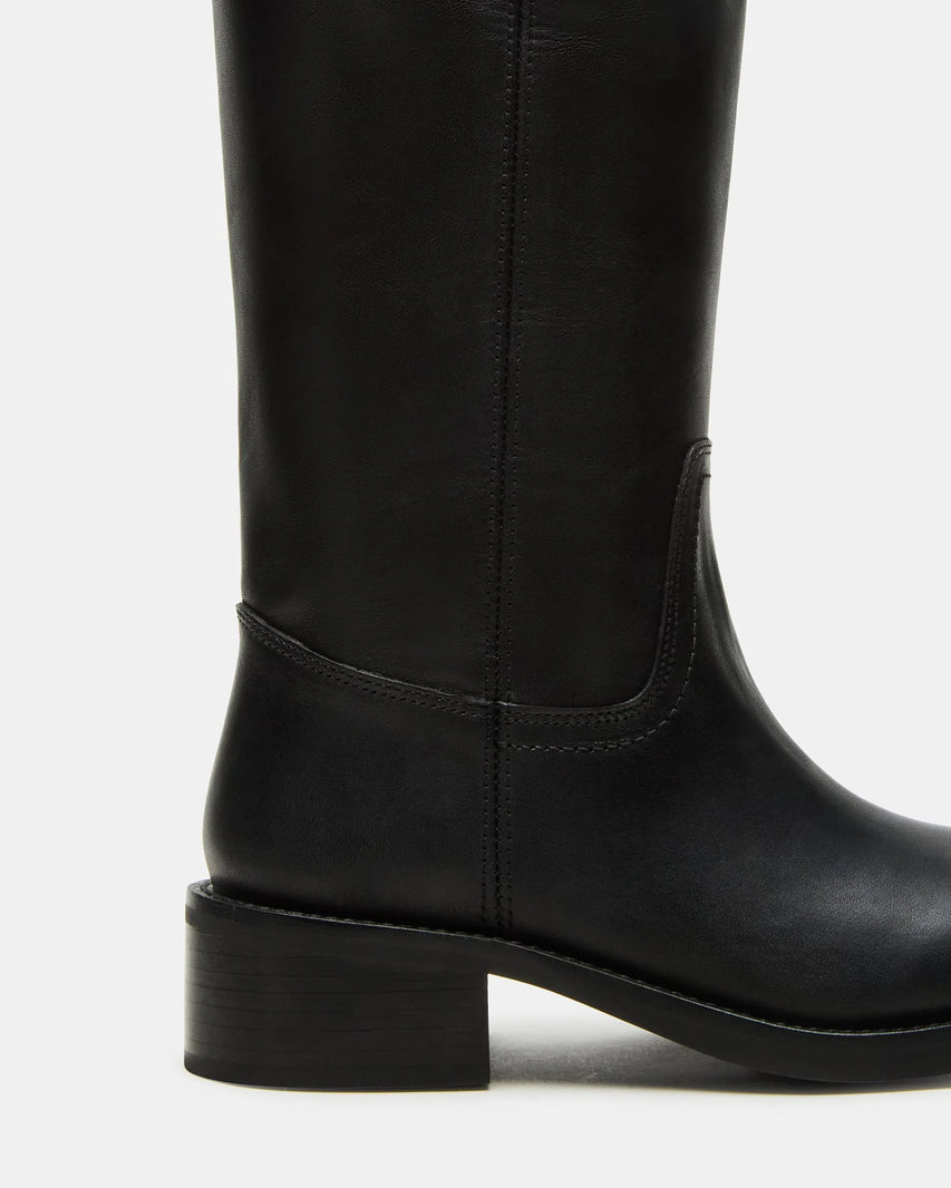 RIGGSS-W WIDE CALF BLACK LEATHER - Women's Shoes - Steve Madden Canada - view 4