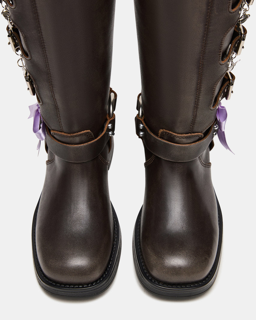 ROCKYY-C BROWN LEATHER - Women's Shoes - Steve Madden Canada