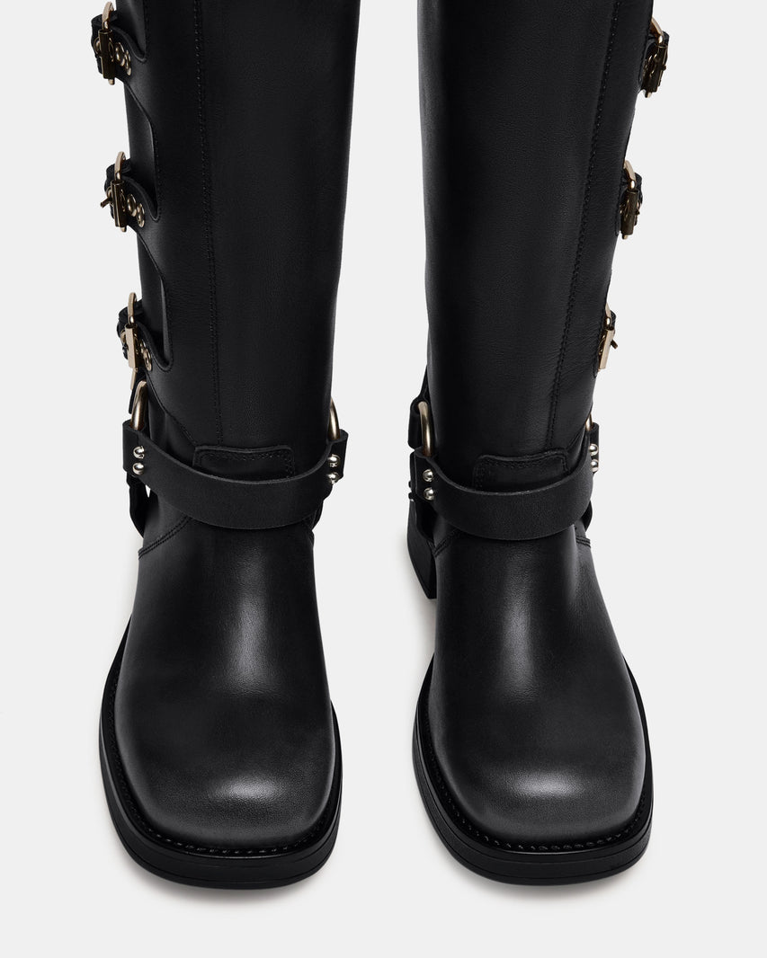 ROCKYY-W BLACK LEATHER - Women's Shoes - Steve Madden Canada