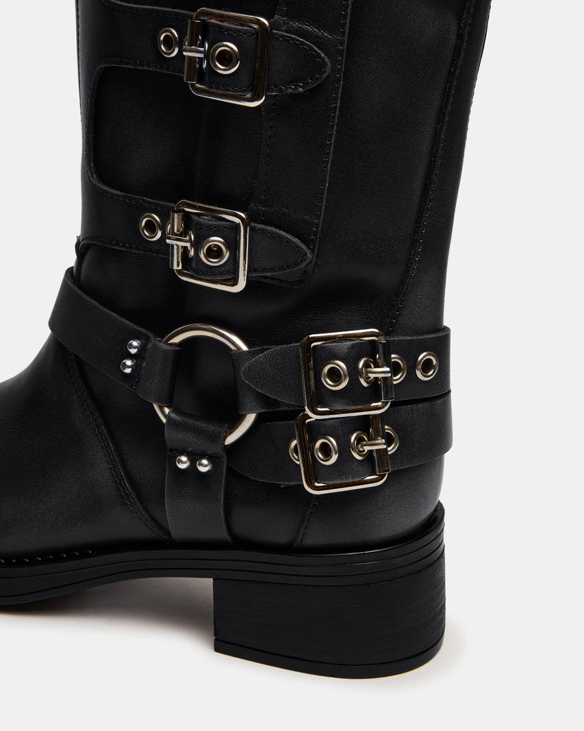 ROCKYY-W BLACK LEATHER - Women's Shoes - Steve Madden Canada
