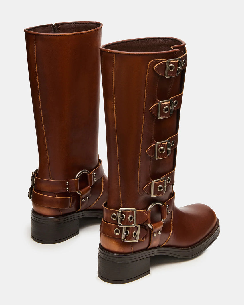 ROCKYY COGNAC LEATHER - Women's Shoes - Steve Madden Canada